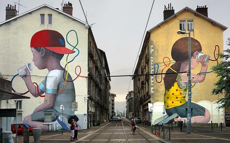 Мурал - рисунок на стене здания с уличной стороны