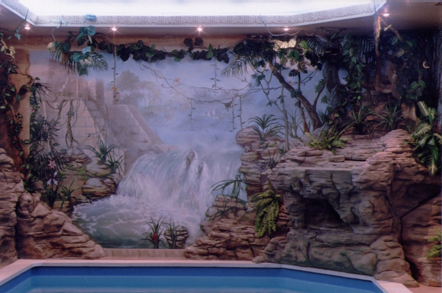 Роспись стен пейзаж (джунгли) от мастерской Круг