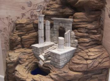 Декор стен: декорации с элементами античной архитектуры. Киев, мастерская Круг